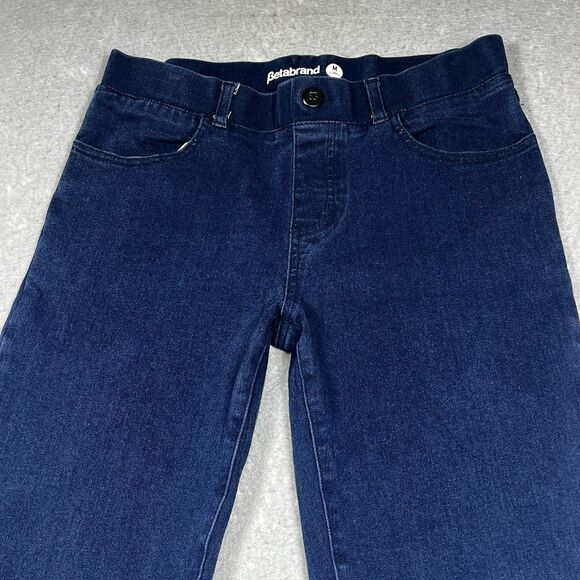 Betabrand Jeans Womens Size Medium Blue Straight Stretch Pull On Dark Wash - Picture 2 of 12